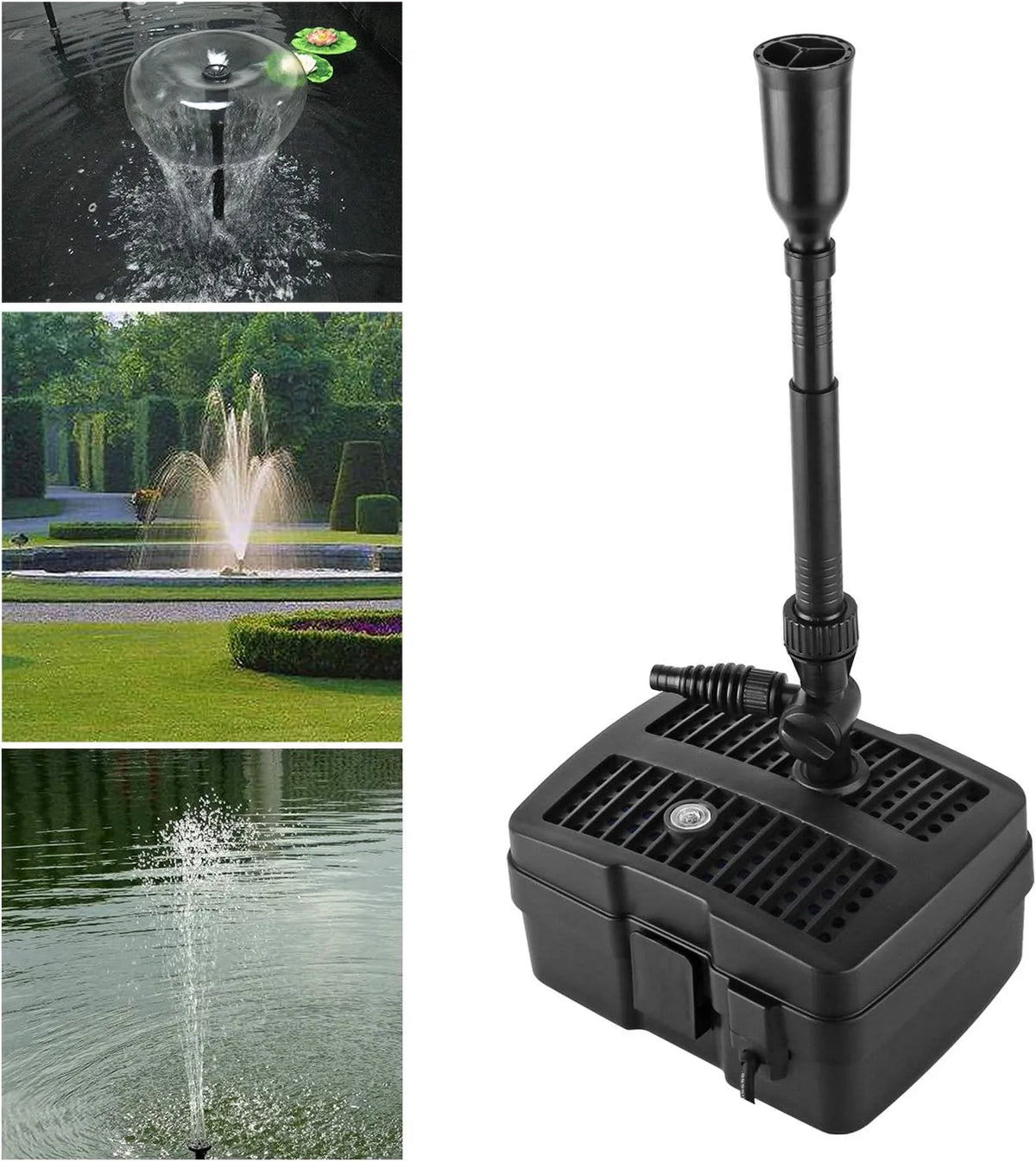 Pompa per laghetto e pompa filtro e fontana, 1000 l/h, 5 W, per laghetto e fontana, 10 m