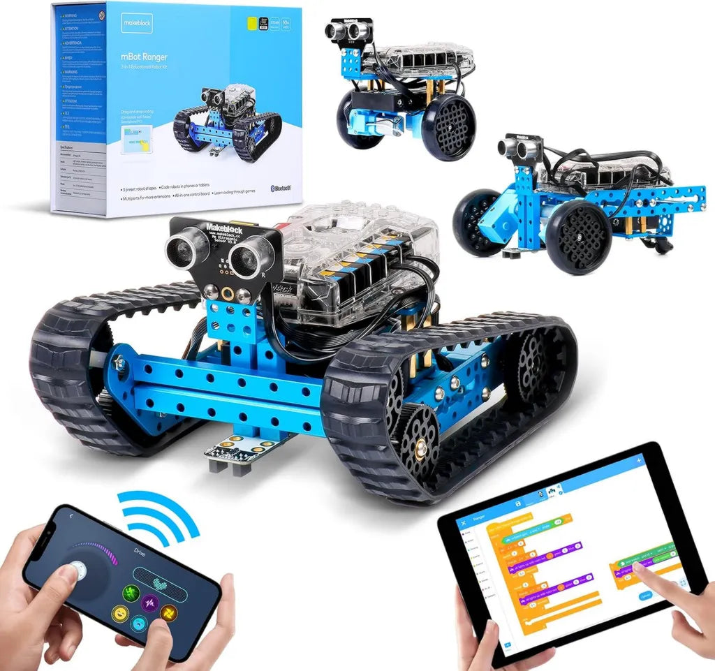 Robot Educativo Makeblock mBot Ranger 3 in 1, Kit di Robotica Programmabile per Bambini, Compatibile con Scratch e Arduino, Regalo per Ragazzi 10+