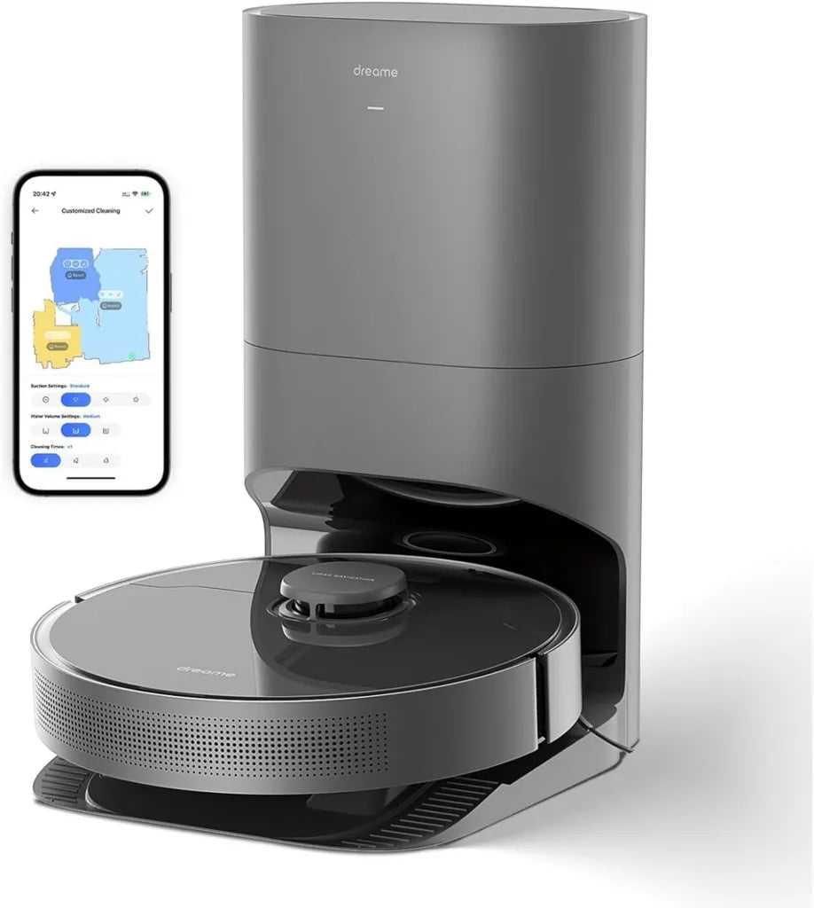 Dreame D10s Plus Aspirapolvere Robot con Svuotamento Automatico, Navigazione Intelligente, 5000Pa, Controllo App