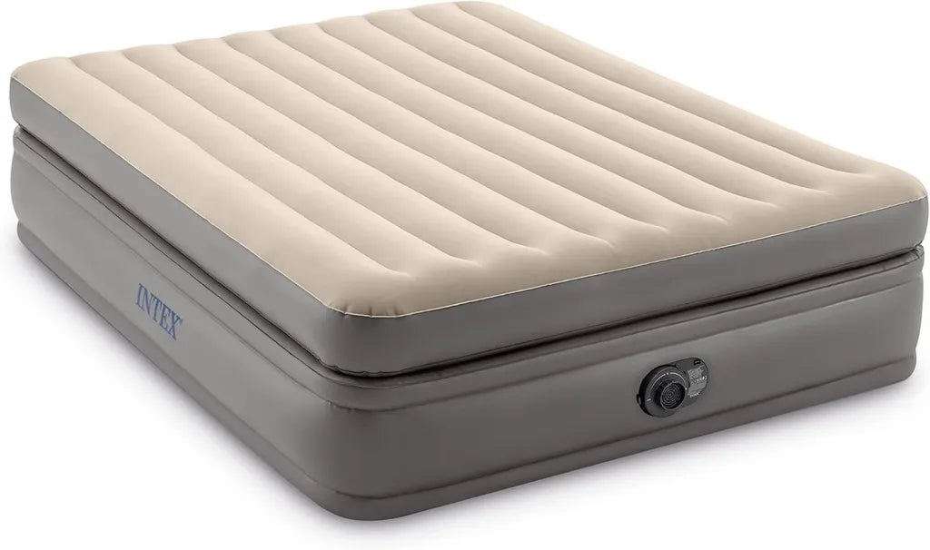 Intex 64164ND - Letto Gonfiabile Matrimoniale Confortevole con Pompa Integrata, 152x203x51 cm