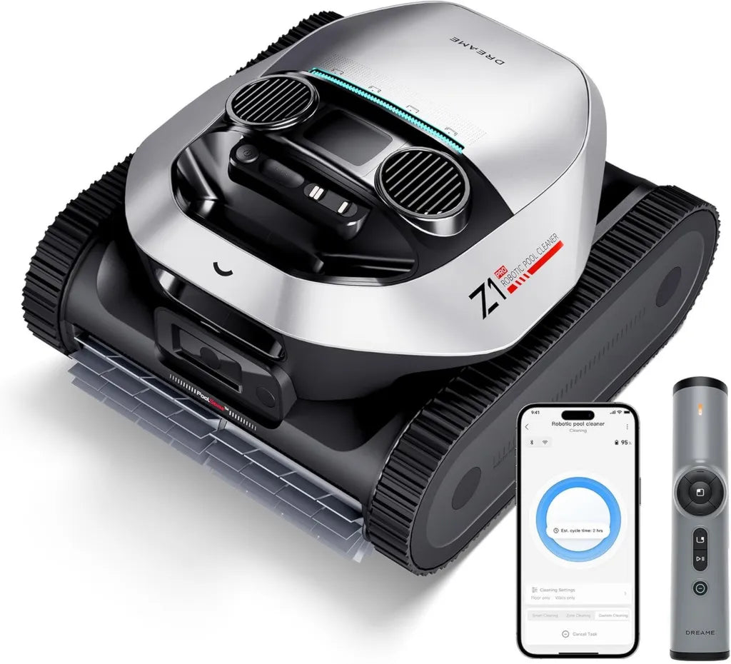 Robot Piscina Senza Fili DREAME Z1 Pro, Telecomando LiFi, 8000 GPH, Recupero Automatico