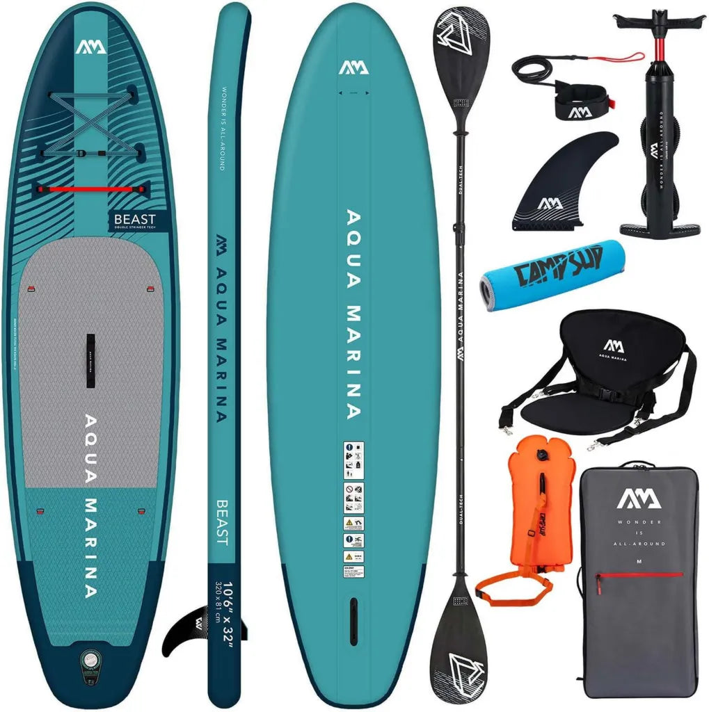 Tavola SUP Gonfiabile Aqua Marina Beast 10'6' per Principianti - Edizione Limitata Blu