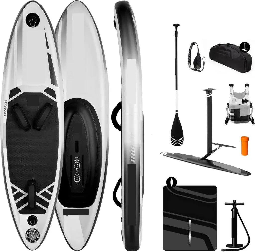 Tavola SUP Gonfiabile con Pagaia e Foil per Sport Acquatici