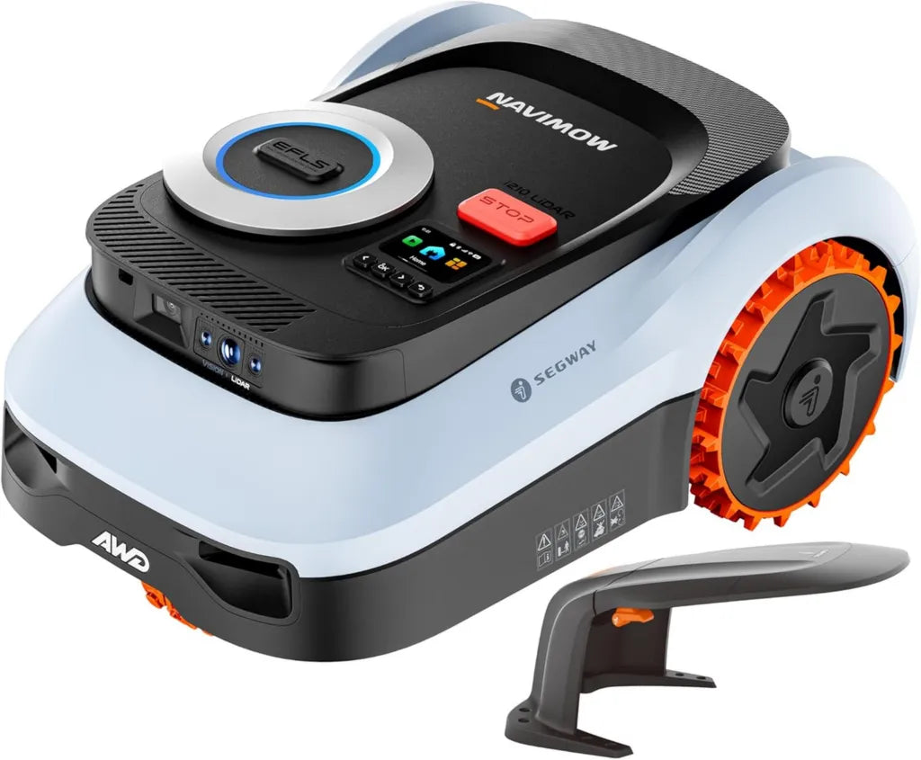 Robot Tagliaerba Segway Navimow i210 Pro con Garage M, Tecnologia LiDAR e RTK, AWD per Pendii Ripidi