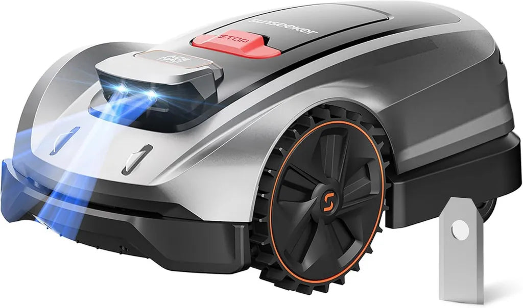 Sunseeker X3 Plus Robot tagliaerba intelligente per giardini compatti, controllo tramite app, navigazione avanzata AI e RTK, gestione 6 zone, pianificazione efficiente