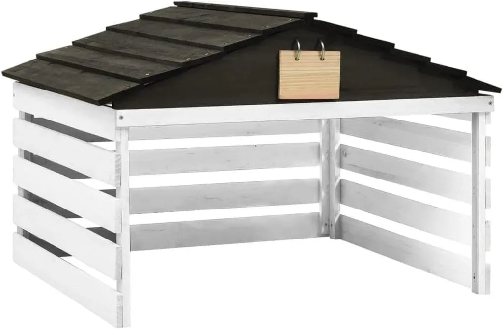 Casetta in legno per robot rasaerba, protezione meteo e UV, 78x74x54 cm