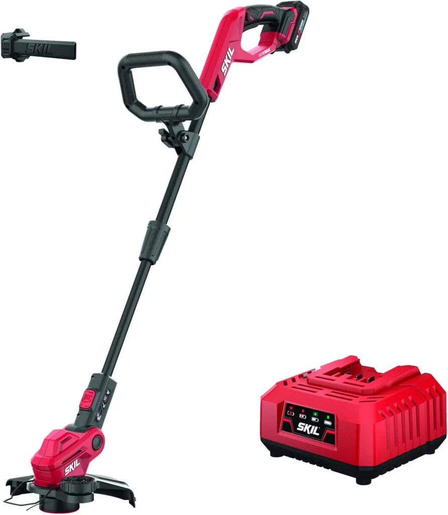 Tagliaerba a Batteria SKIL 18V con Batteria 2,0 Ah e Caricabatterie, Larghezza di Taglio 25 cm, Avanzamento Automatico, Manico Telescopico