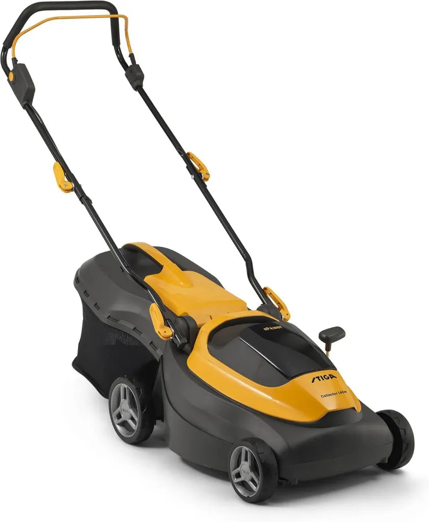 Tagliaerba a Batteria STIGA 140e, 20 V, 38 cm, Motore Brushless con Manubrio Regolabile e Soft-Grip, Copertura Fino a 350 m², Include 2 Batterie 4 Ah e Caricabatterie