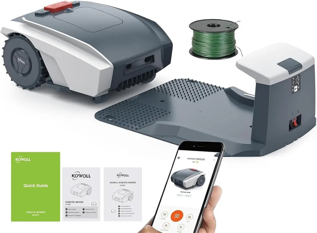 Rasaerba robotizzato intelligente con controllo tramite app e sistema GPS, perfetto per ampi giardini
