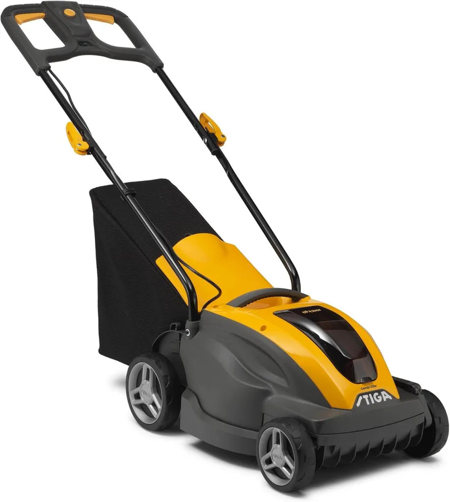 Tagliaerba a Batteria STIGA 336e Combi, 48 V con Kit, Ampiezza di Taglio 34 cm – Mulching e Raccolta, Capacità Sacco 35 L – Ideale per Prati fino a 200 m²