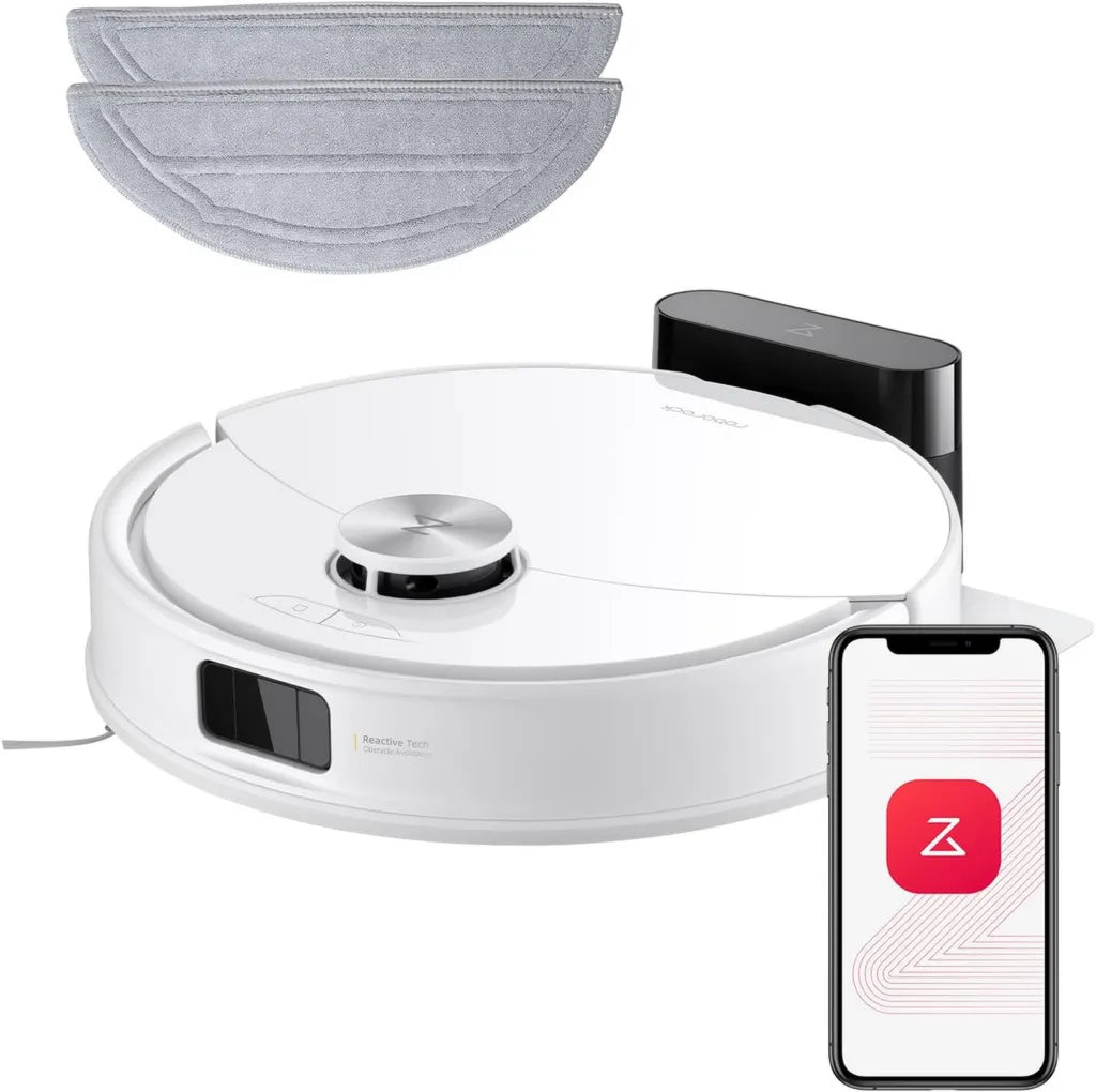 Roborock Q10 S5 Robot Aspirapolvere Potente 10000Pa, VibraRise 2.0, Anti-Groviglio, Navigazione Intelligente, Controllo App, Bianco