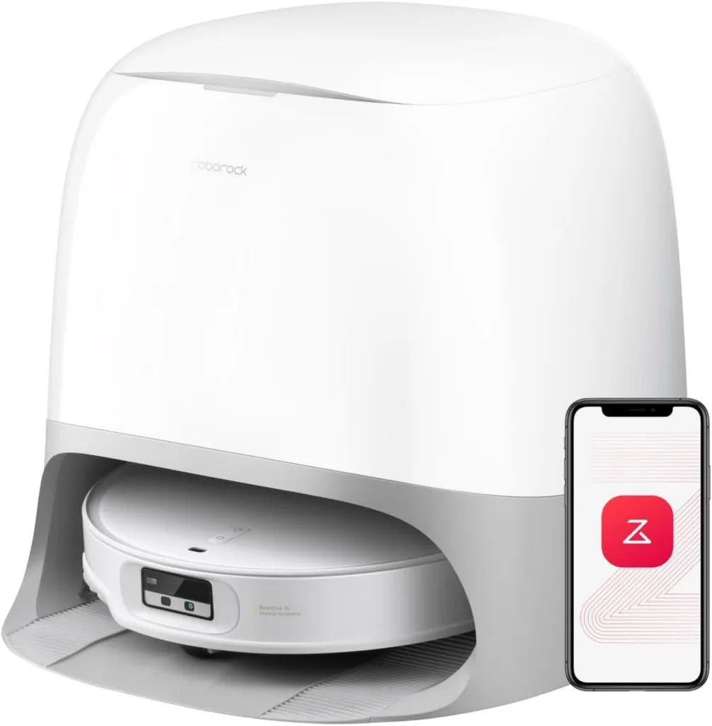 Robot Aspirapolvere e Lavapavimenti Roborock Curvx 22000Pa con Navigazione Lidar Retrattile - Colore Bianco