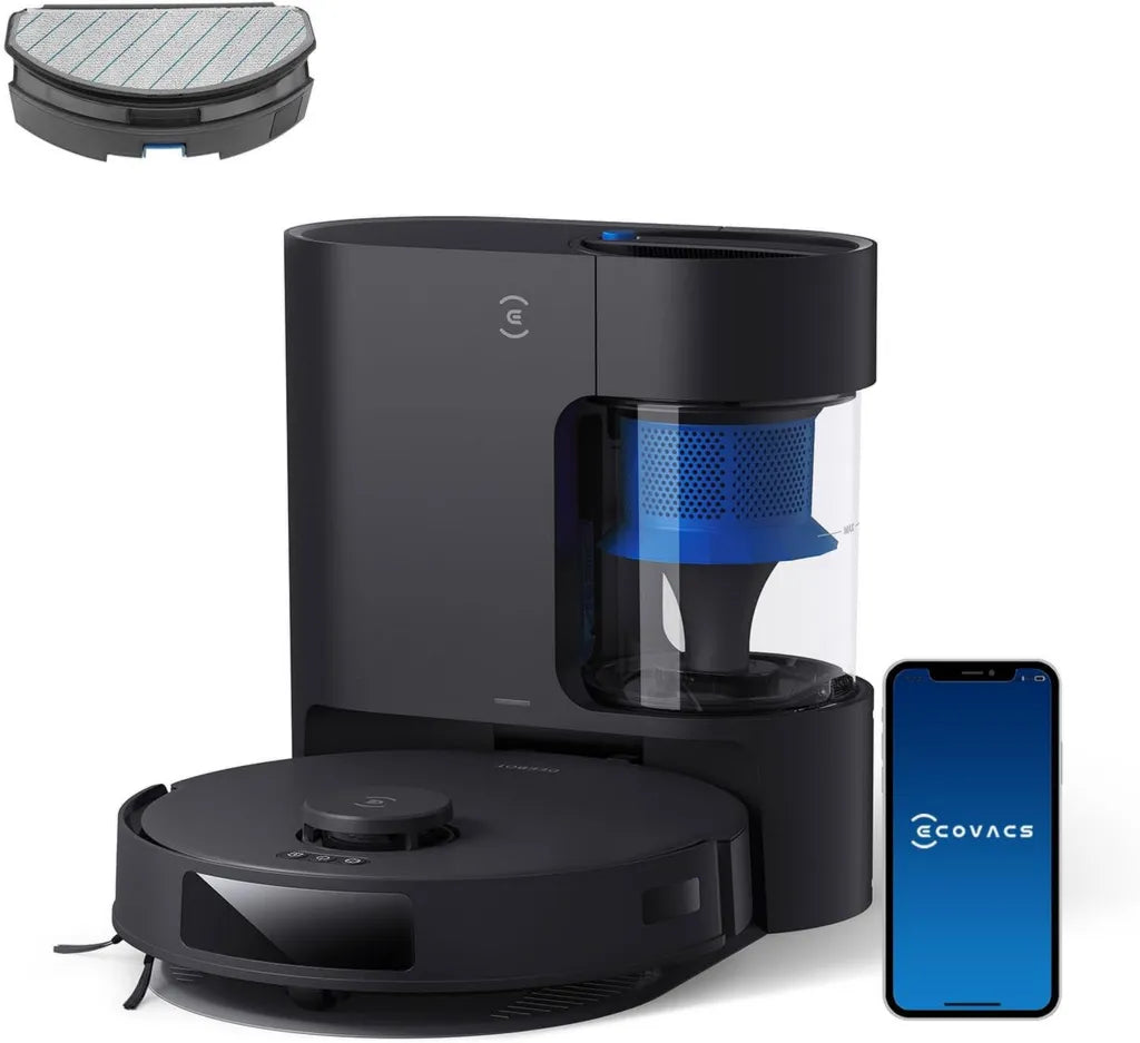 ECOVACS DEEBOT N20 PRO Plus Robot Aspirapolvere e Lavapavimenti con Tecnologia PureCycle, 8000 Pa, Spazzola Antigroviglio, Autonomia di 300 Minuti
