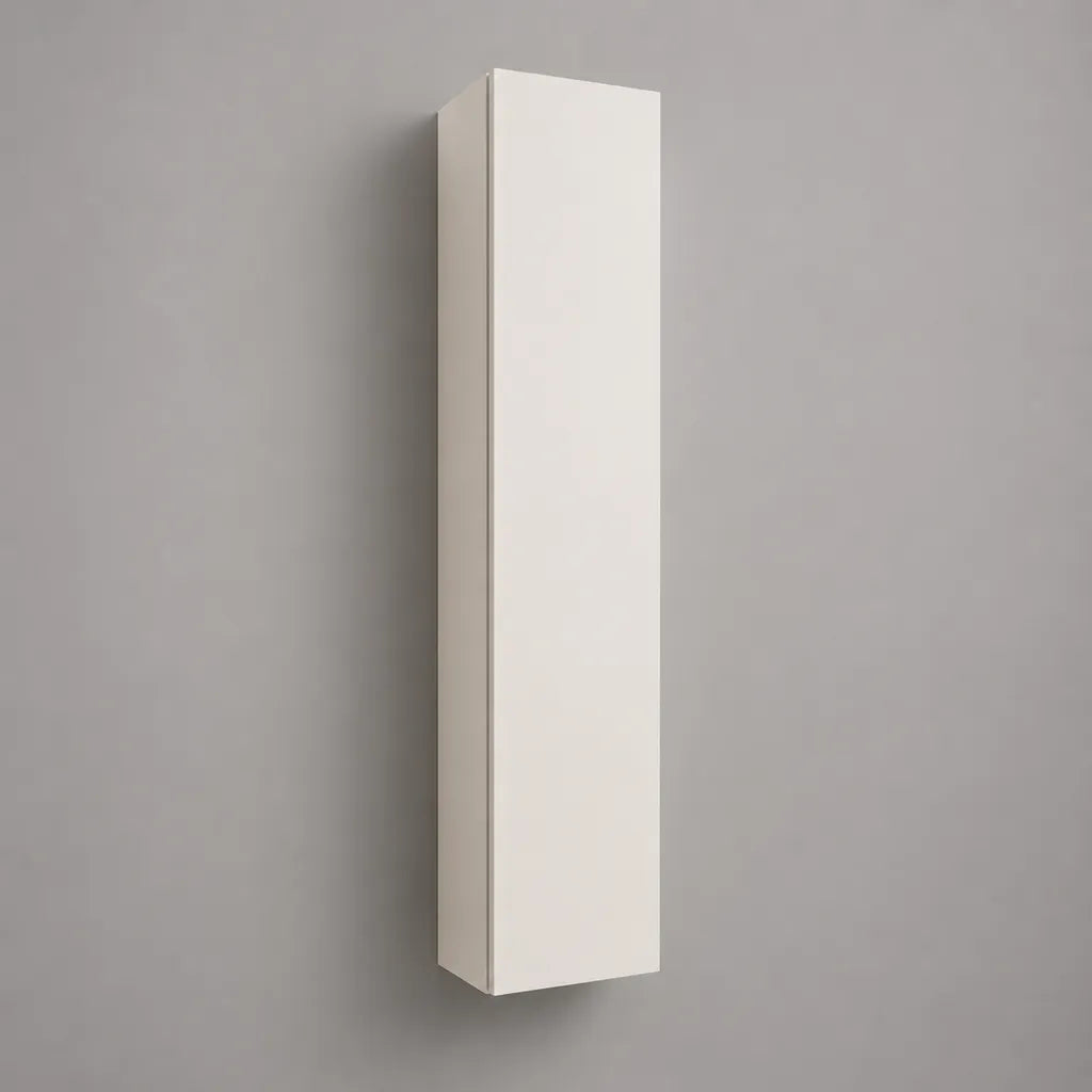 Armadio a colonna a parete MDF e pannello a particelle, bianco opaco, 120 × 30 × 25 cm