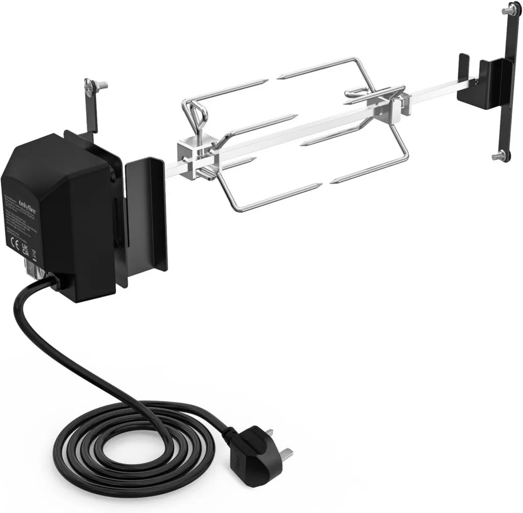 Kit Spiedo Elettrico Onlyfire BRK-6114 Compatibile con Weber WSM 18', Accessori Barbecue