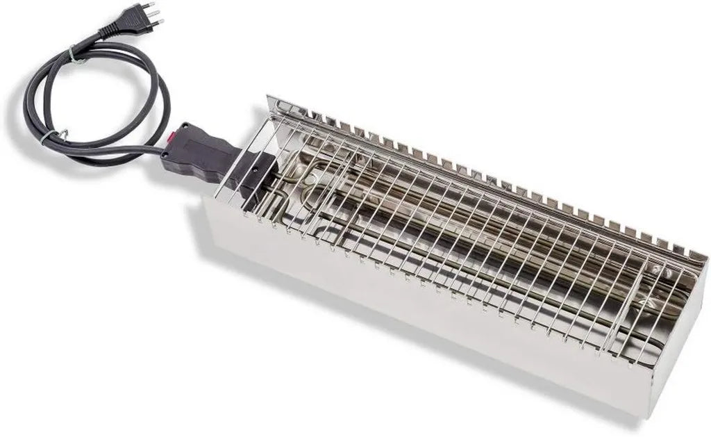 Griglia Elettrica Bistecchiera, 1800W, Acciaio Inox