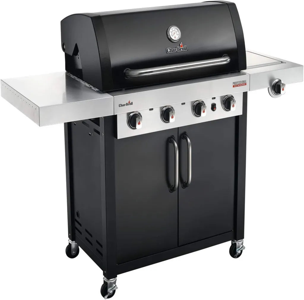 Griglia Barbecue a Gas 4 Fuochi TRU-Infrared con Fuoco Laterale, Nero