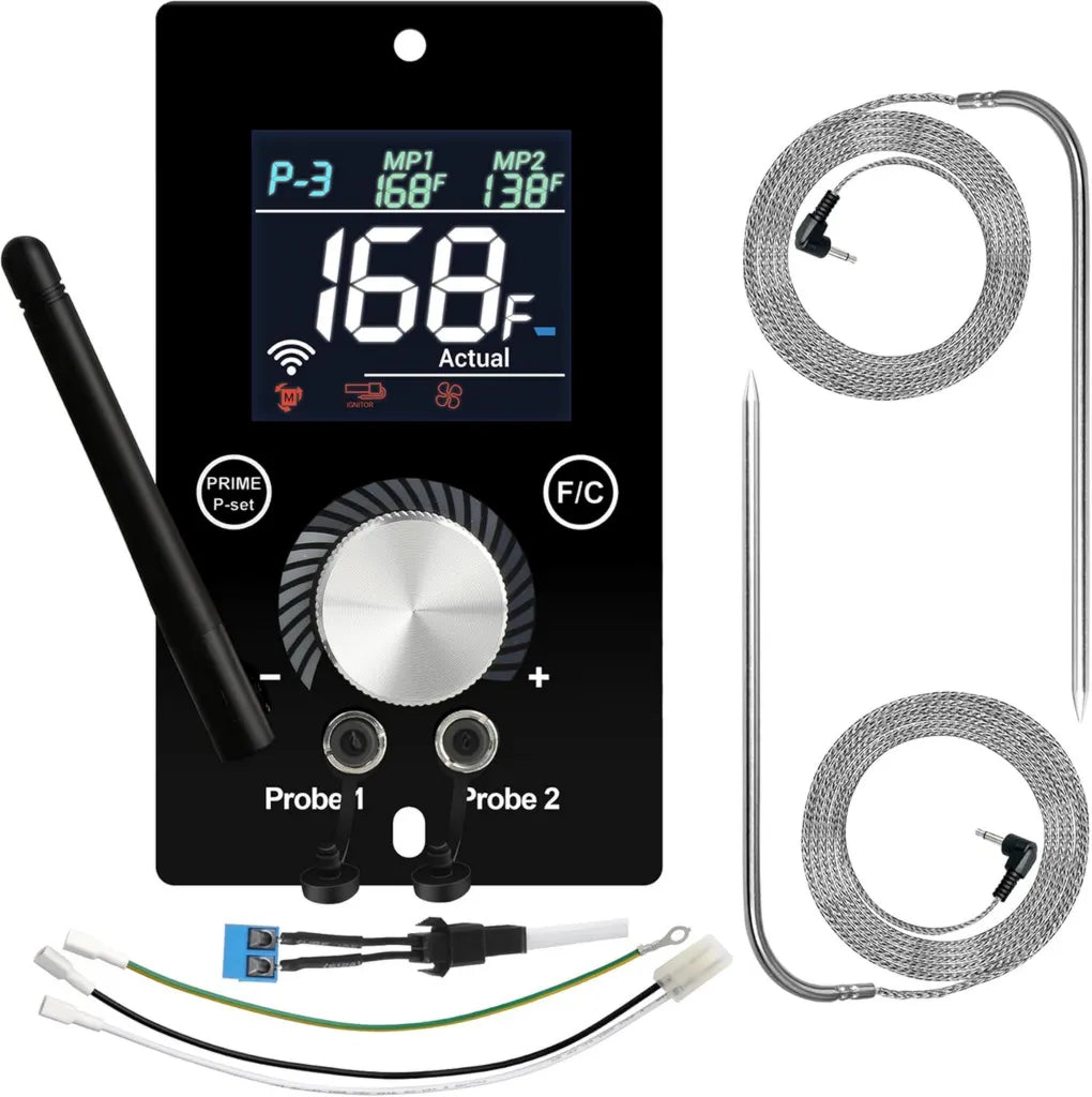 Controller termostato WiFi universale per griglie a pellet, compatibile con Traeger, Pit Boss e Asmoke