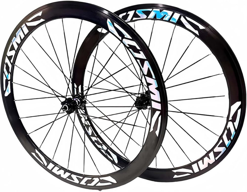 Ruote da Corsa in Lega di Alluminio 700C con Freno a Disco, Compatibili 8-11 Velocità, 50mm
