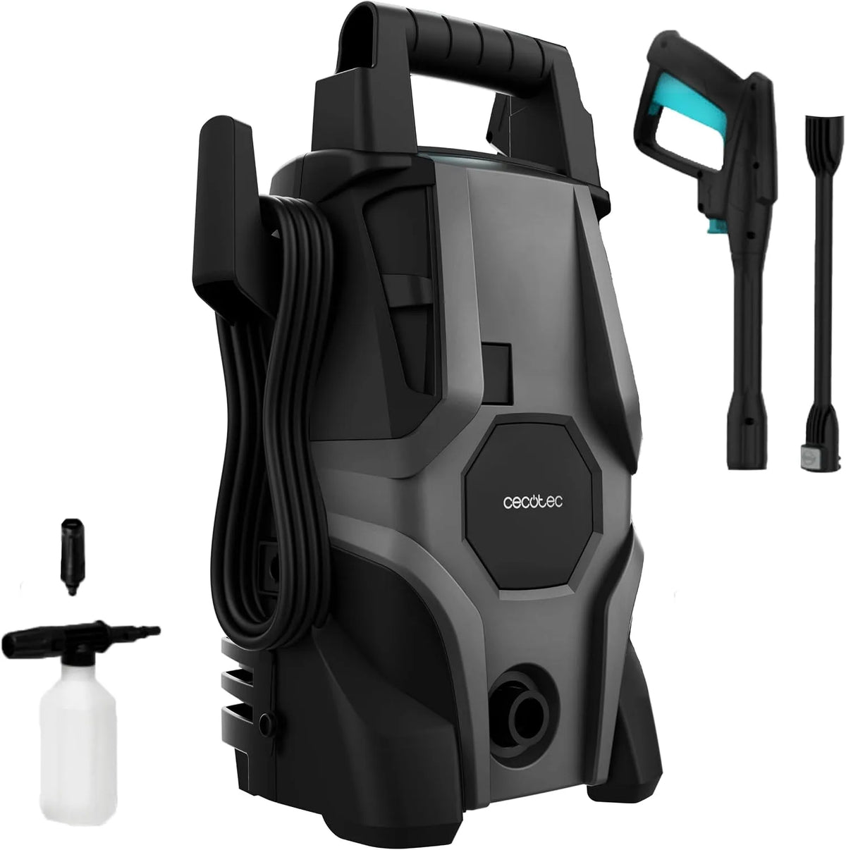 Cecotec Idropulitrice e pulitrice ad alta pressione, in alluminio, 9m, 105 bar, 426 l, 1400 W, per la manutenzione dell'auto