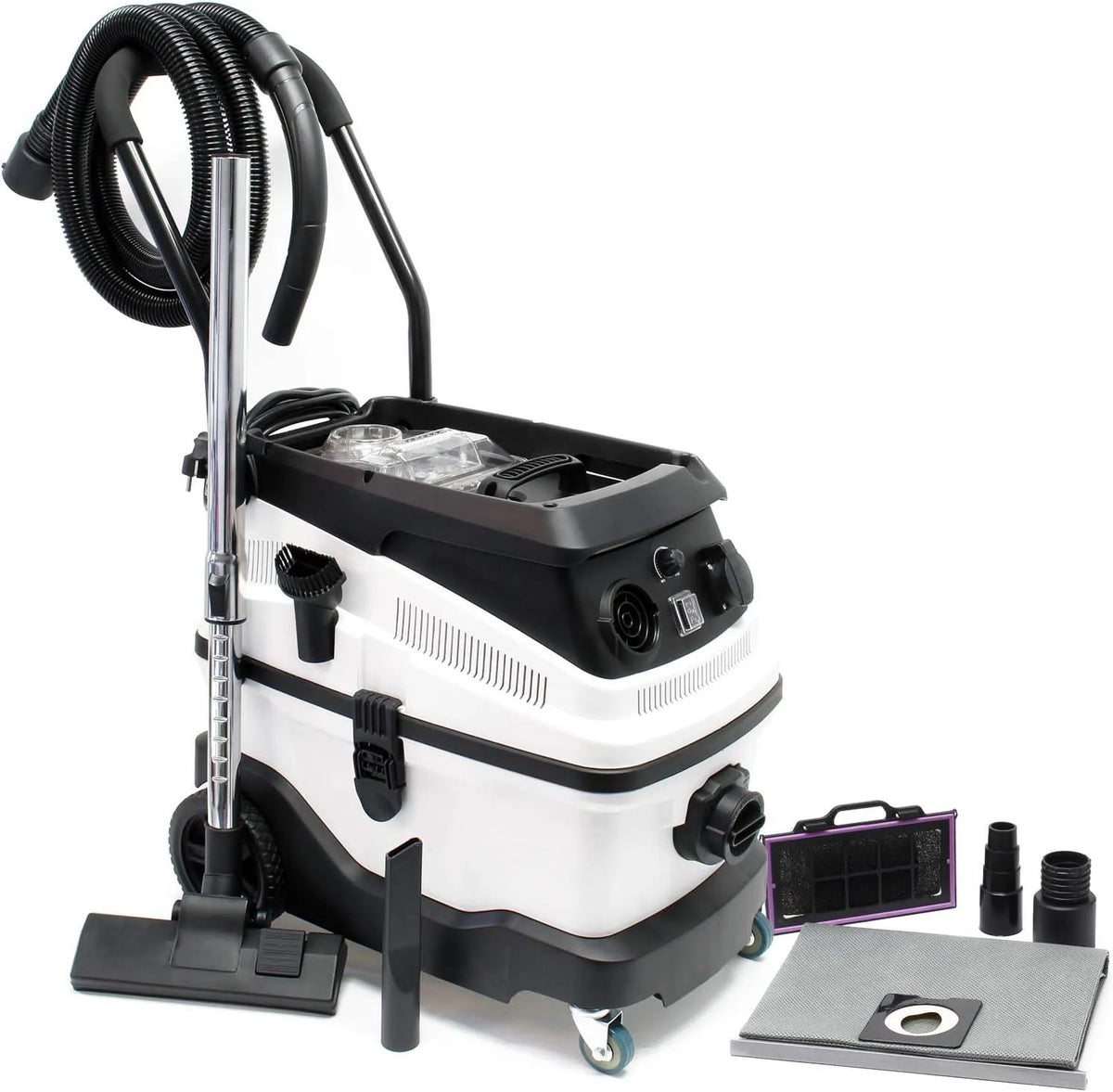 Aspiratore pensato per raccogliere efficacemente polvere e sporco quotidiano; Bidone aspiratutto secco umido 1600w filtro a 3 livelli e
