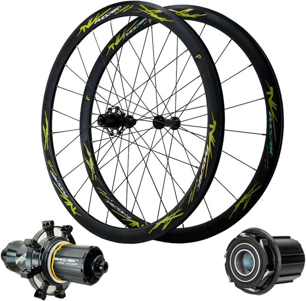 Ruote da Corsa 700C in Alluminio con V Brake, Cerchio 30MM, Sgancio Rapido, 24 Raggi