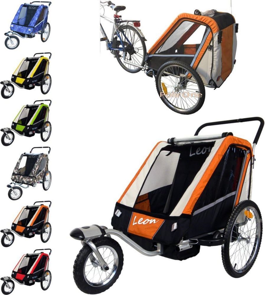 Rimorchio Passeggino e Carrello Bici per Bambini, Sicuro e Pieghevole
