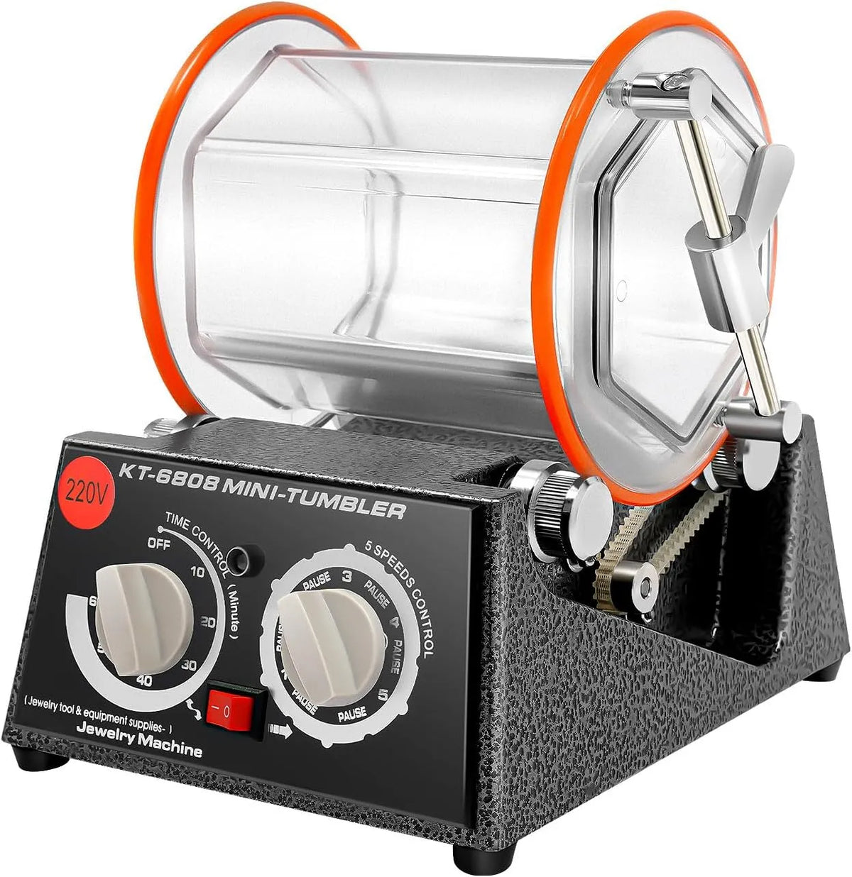 Lucidatrice elettrica e macchina lucidatrice – con timer, 18 × 23 × 24 cm, 60 W, per officina e fai da te, oro
