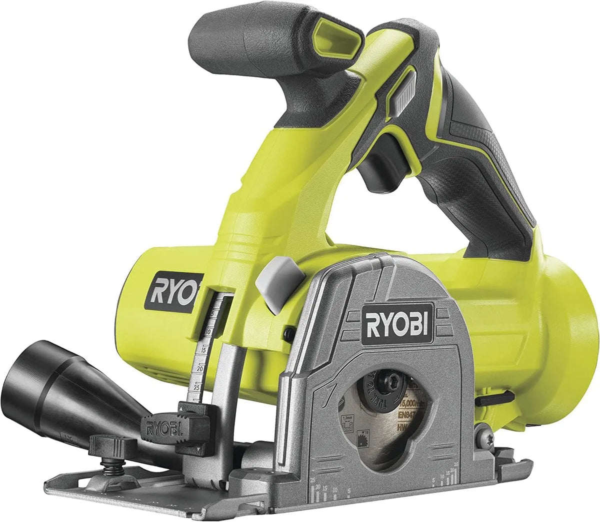 Ryobi R18MMS-0 Sega circolare per tagli diritti rapidi su pannelli e pezzi di legno – 85 mm, 18V