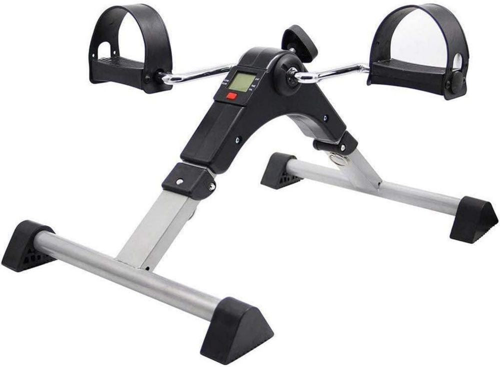 Cyclette Pieghevole con Monitor LED, Allenatore Gambe e Braccia per Anziani e Riabilitazione