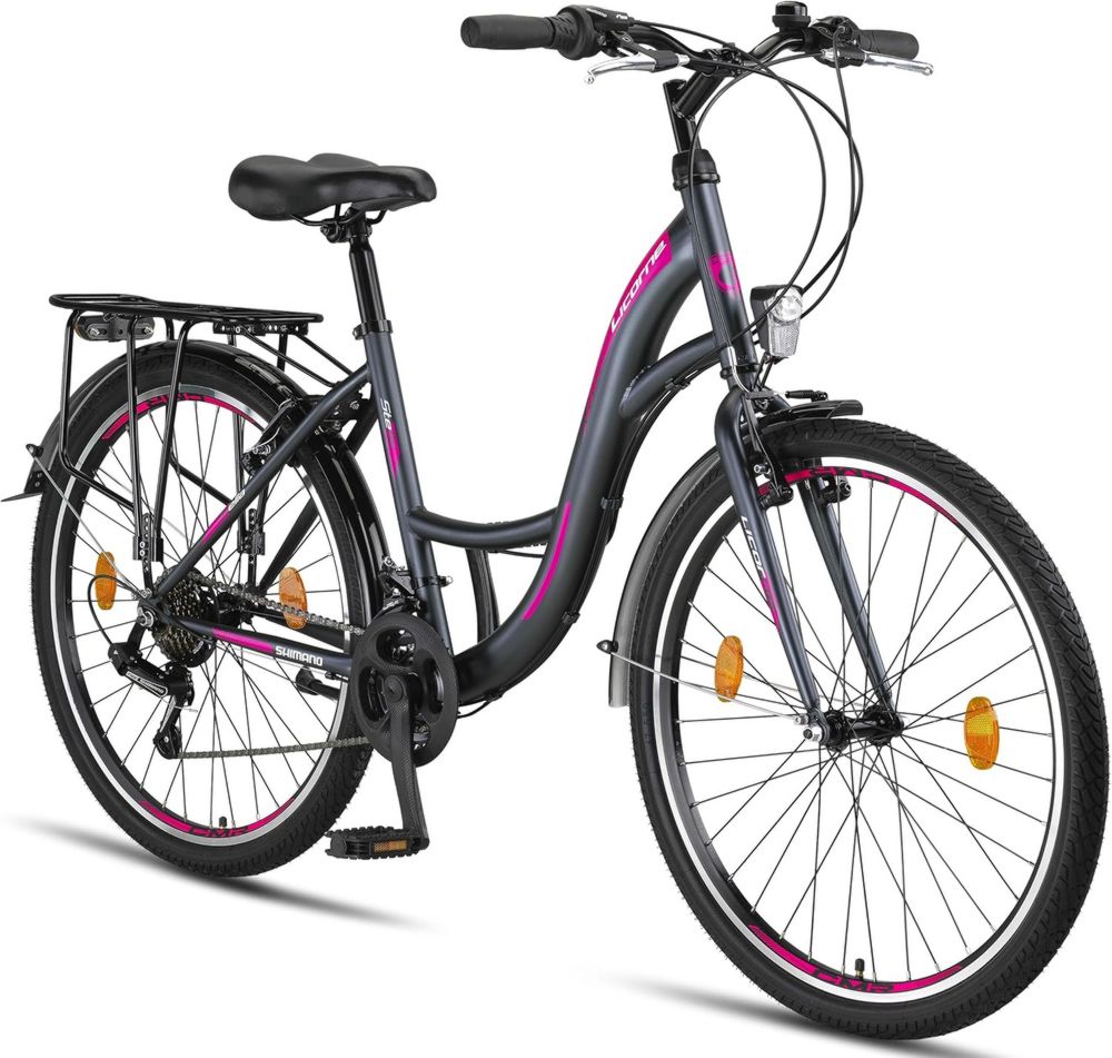 Bicicletta Cittadina Stella Premium Licorne, Disponibile in Varie Misure, Cambio Fino a 21 Marce