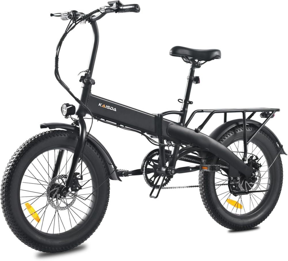 Bicicletta Elettrica Pieghevole 20 Pollici 36V 10.4Ah, Pneumatici 20x3.0 Autonomia 60 km, Display LCD, Portapacchi, E-Bike Città per Adulti