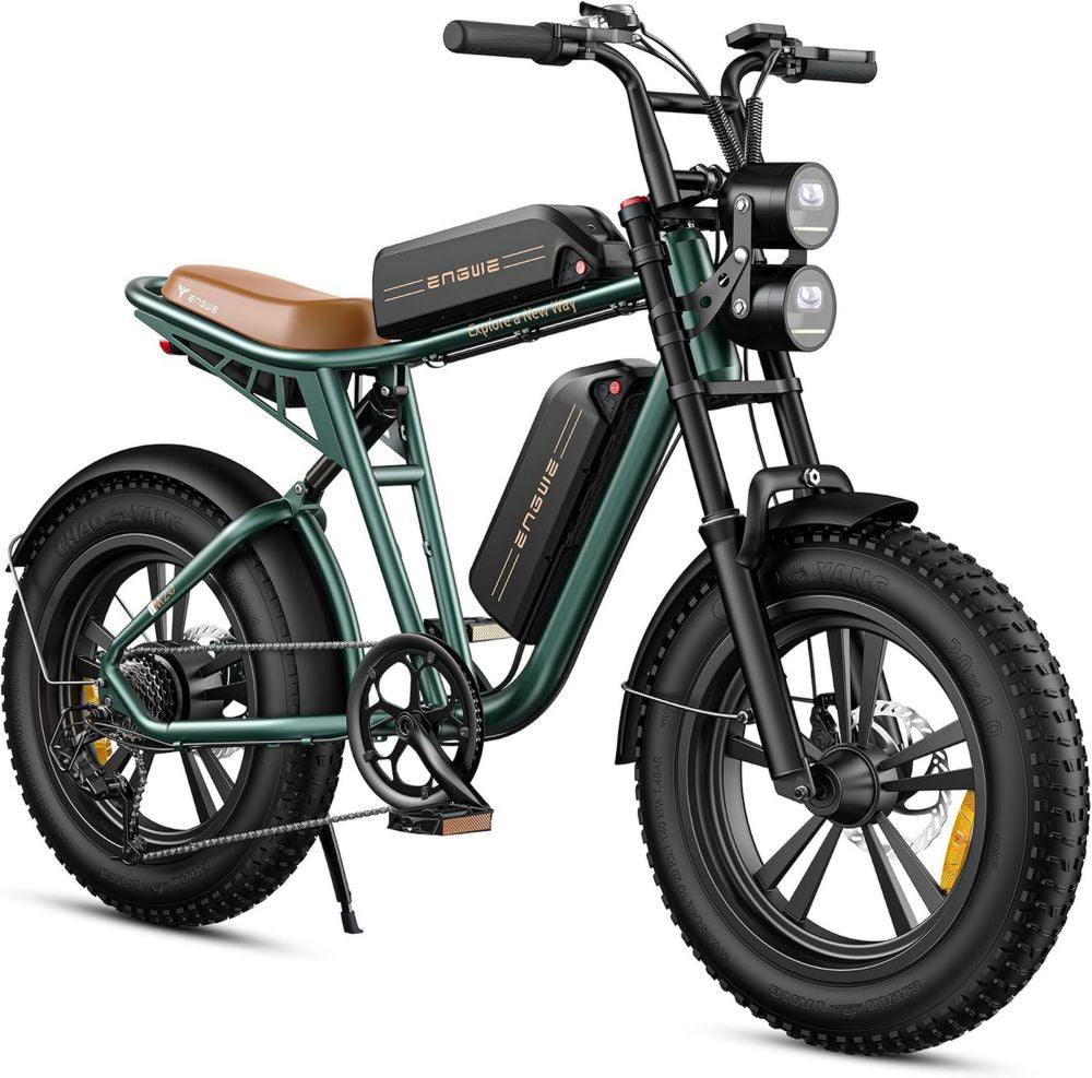 Bicicletta Elettrica ENGWE M20 da Uomo, Autonomia Fino a 150KM, Pneumatici Fat 20x4.0, Batteria 48V 26AH, Cambio a 7 Velocità, Sospensione Completa
