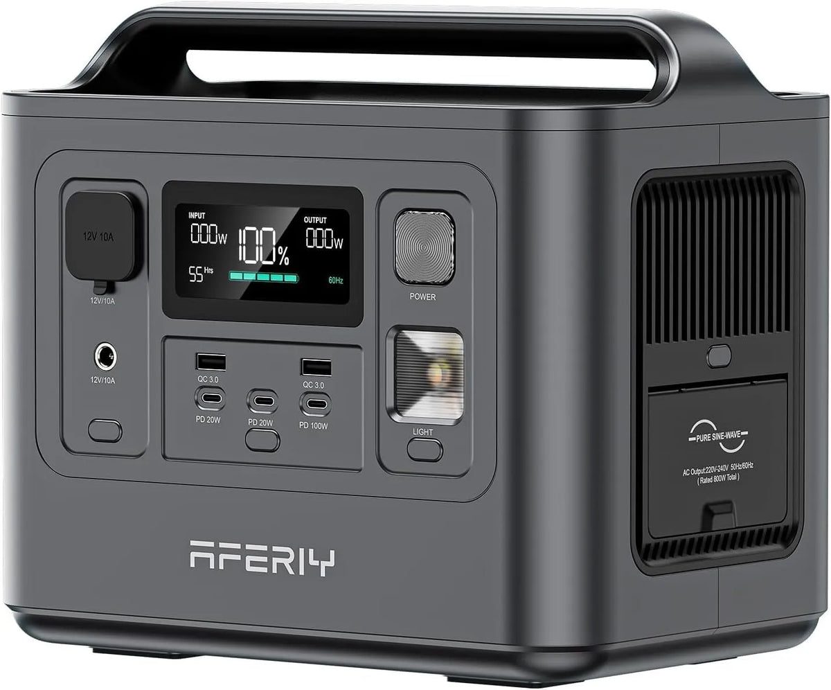Riserva LiFePO4 Power station portatile e generatore solare, 512Wh, 800W, 240V, alimentazione solare, ricarica rapida