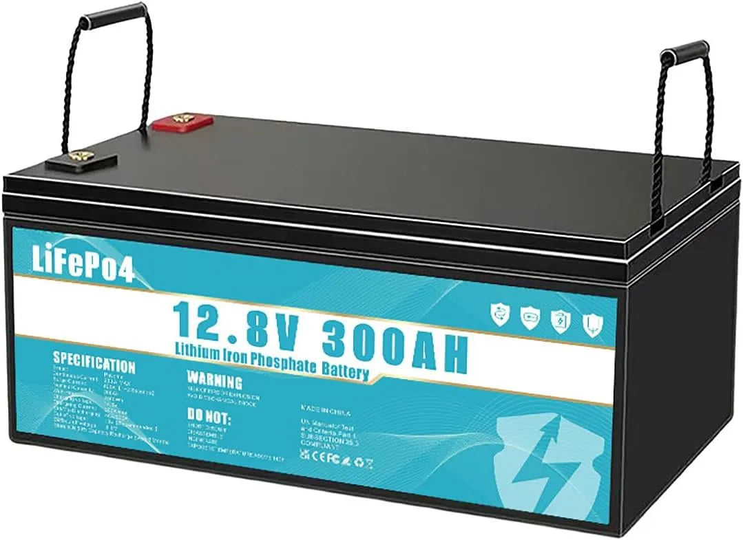 LiFePO4 Batteria al litio LiFePO4 e batteria solare a ciclo profondo, 300Ah, 12V