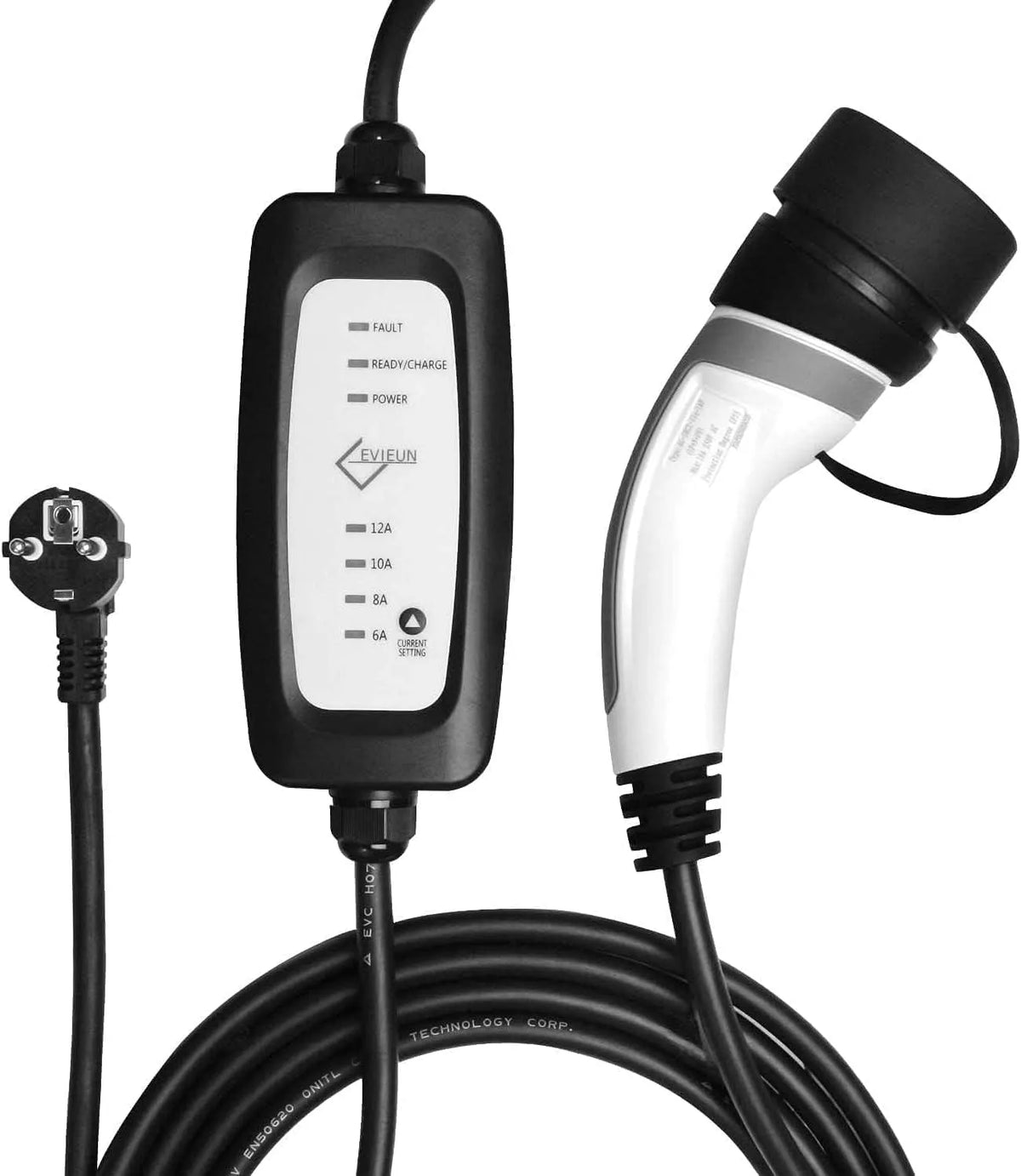 Cavo di ricarica Tipo 2 per auto elettrica e cavo EV Mode 3, 3,6 kW, 16 A, 7 m, presa Schuko