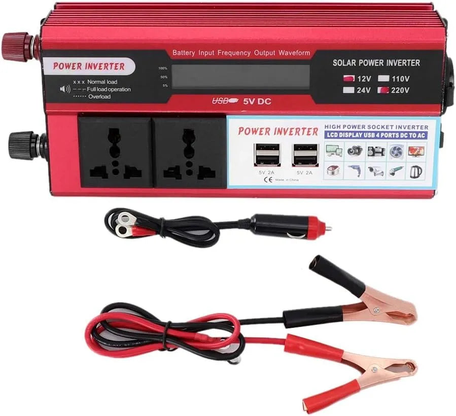 Inverter CC-CA e convertitore di tensione, 1500W, 12V, per campeggio e camper, 220V