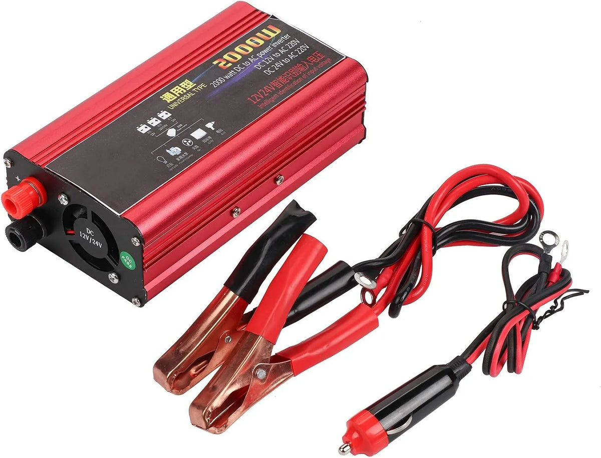 Caricabatterie intelligente e mantenitore di carica, 2000 W, 12V, 24V, 220V