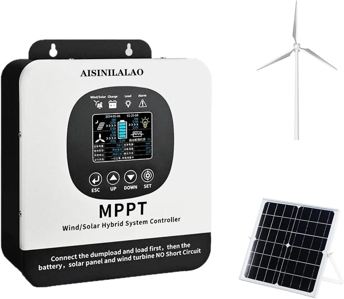 Regolatore di carica solare e regolatore MPPT, 12000 W, 12V, per campeggio e camper, alimentazione solare, con regolatore MPPT, con display digitale