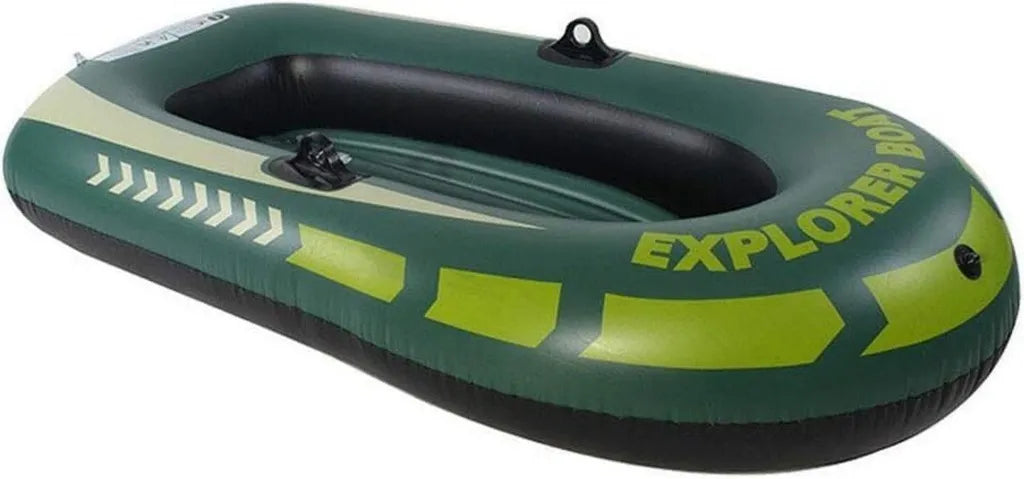 KANBUN Gommone Pieghevole per Bambini e Adulti, Canoa da Pesca Verde con Doppie Valvole
