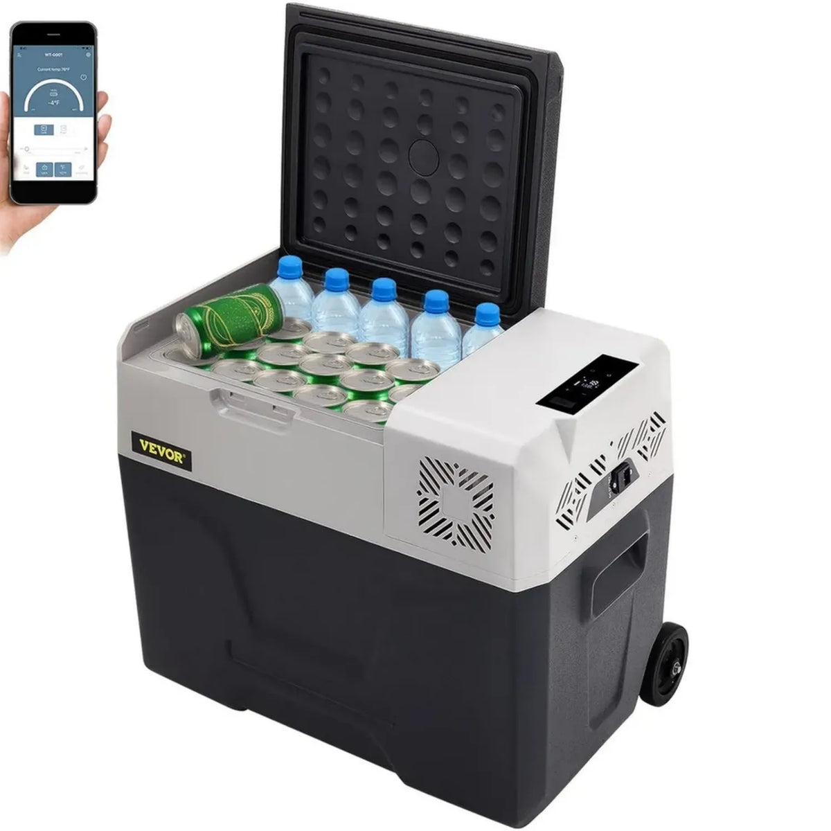 Frigo Auto Portatile VEVOR 40L con Display Digitale, Congelatore 220V da -20°C a 20°C