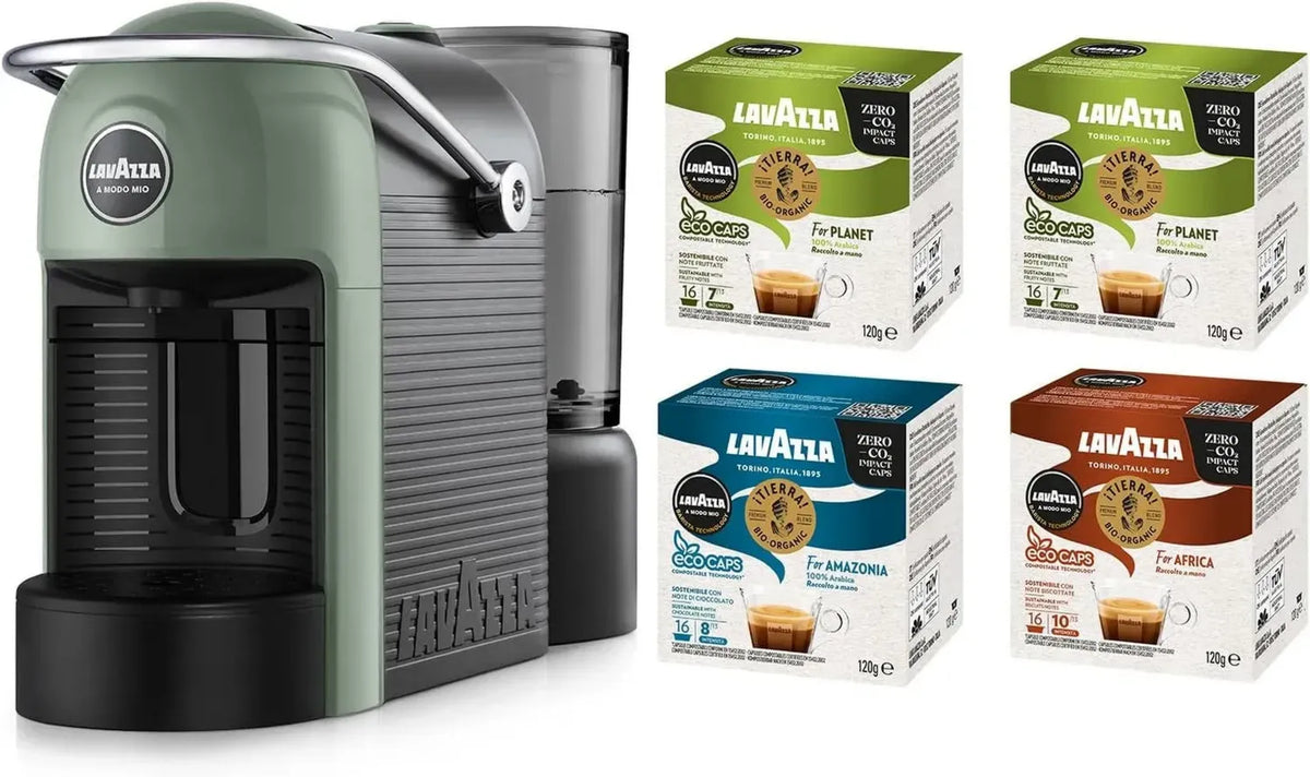 Macchina da caffè Lavazza Jolie Evo con Capsule Tierra, Verde Sostenibile