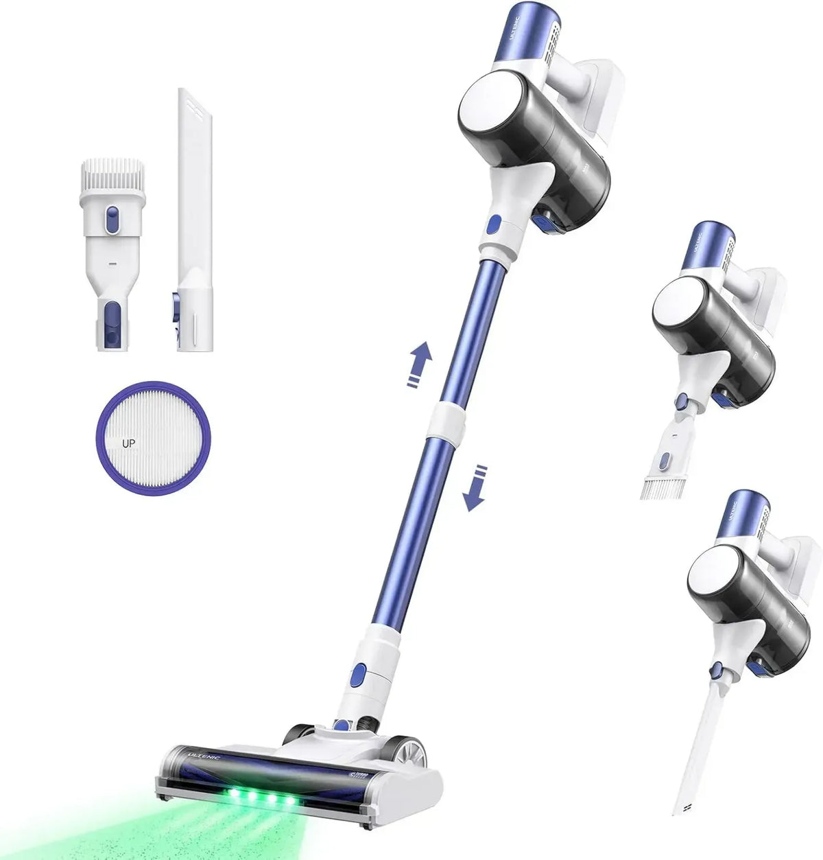 Aspirapolvere Senza Fili Ultenic U10 Ultra, Potente e Leggero, Tecnologia GreenEye, Ideale per Tutte le Superfici