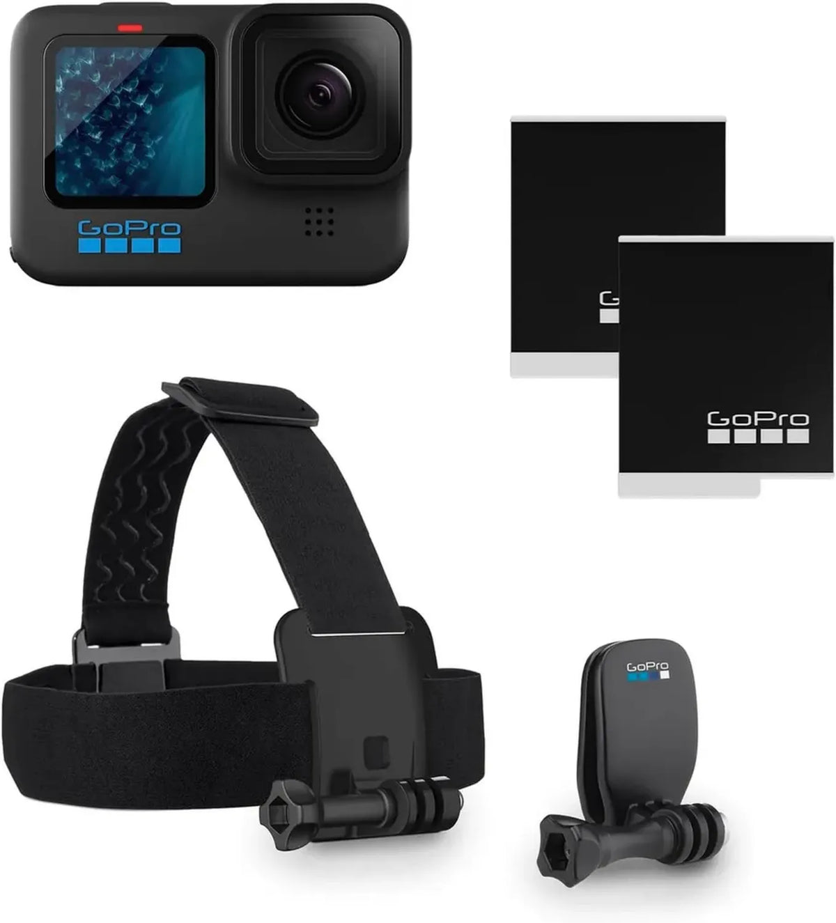 GoPro HERO11 Black Set: fotocamera, Head Strap e doppia Enduro batteria