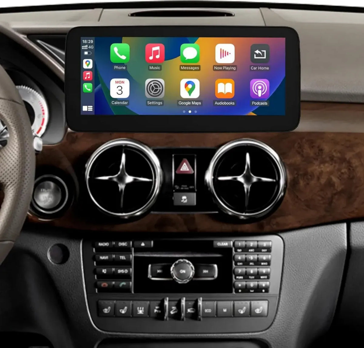 Autoradio Carplay 10,25'' per Mercedes Benz GLK X204 NTG4.5/4.7 (2013-2015) con Apple Carplay/Android Auto