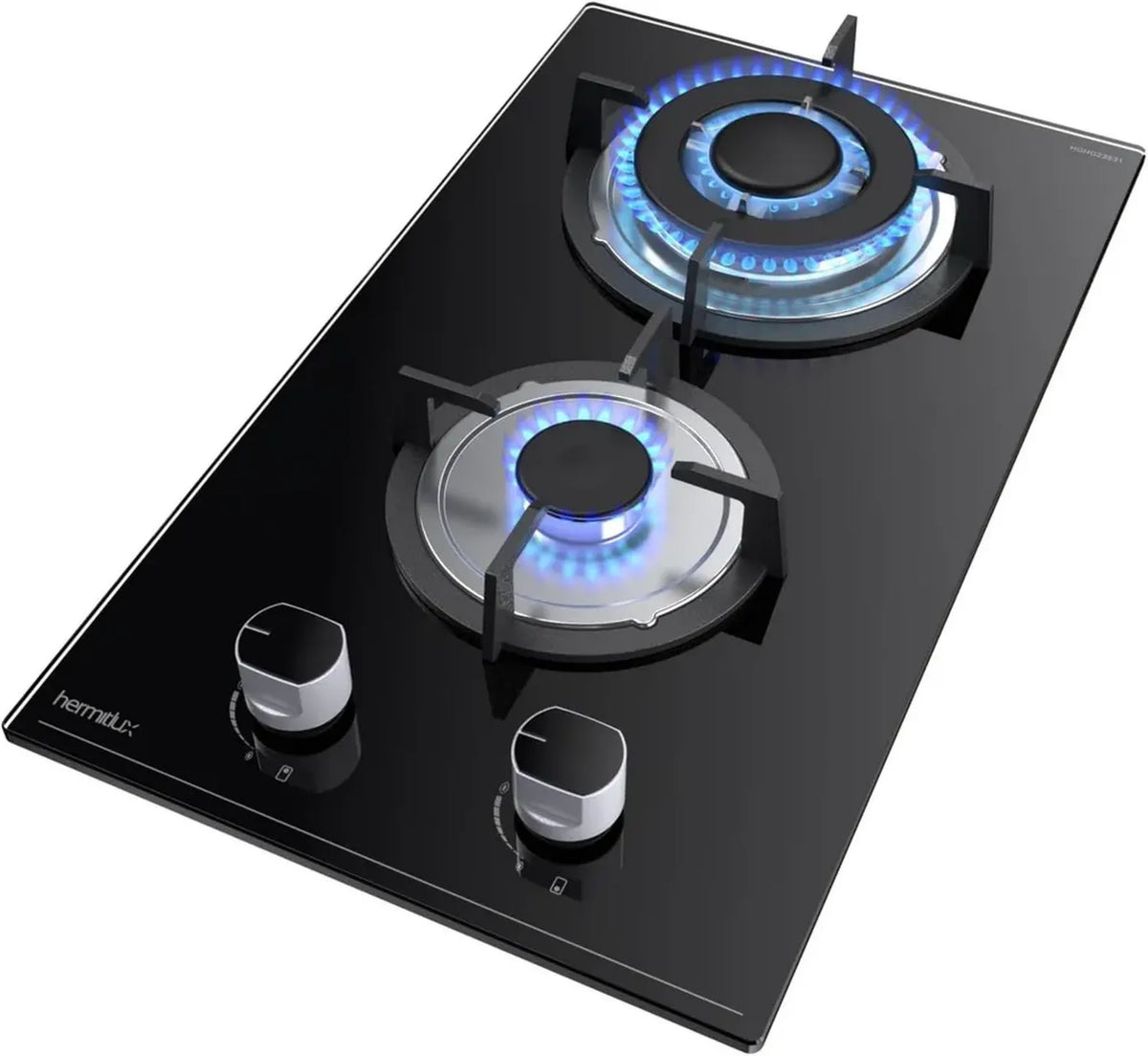 Hermitlux Piano Cottura a Gas con 2 Fuochi
