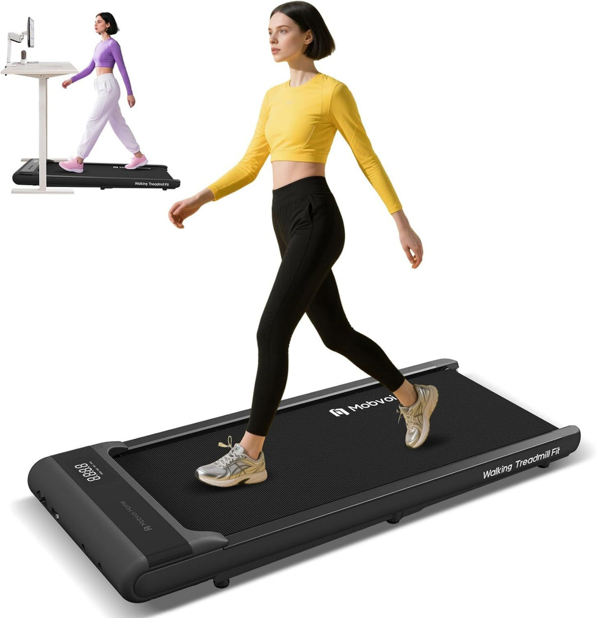 Tapis roulant da scrivania - uso sotto la scrivania, con telecomando, design portatile, uso domestico, 120 kg, 6 km/h