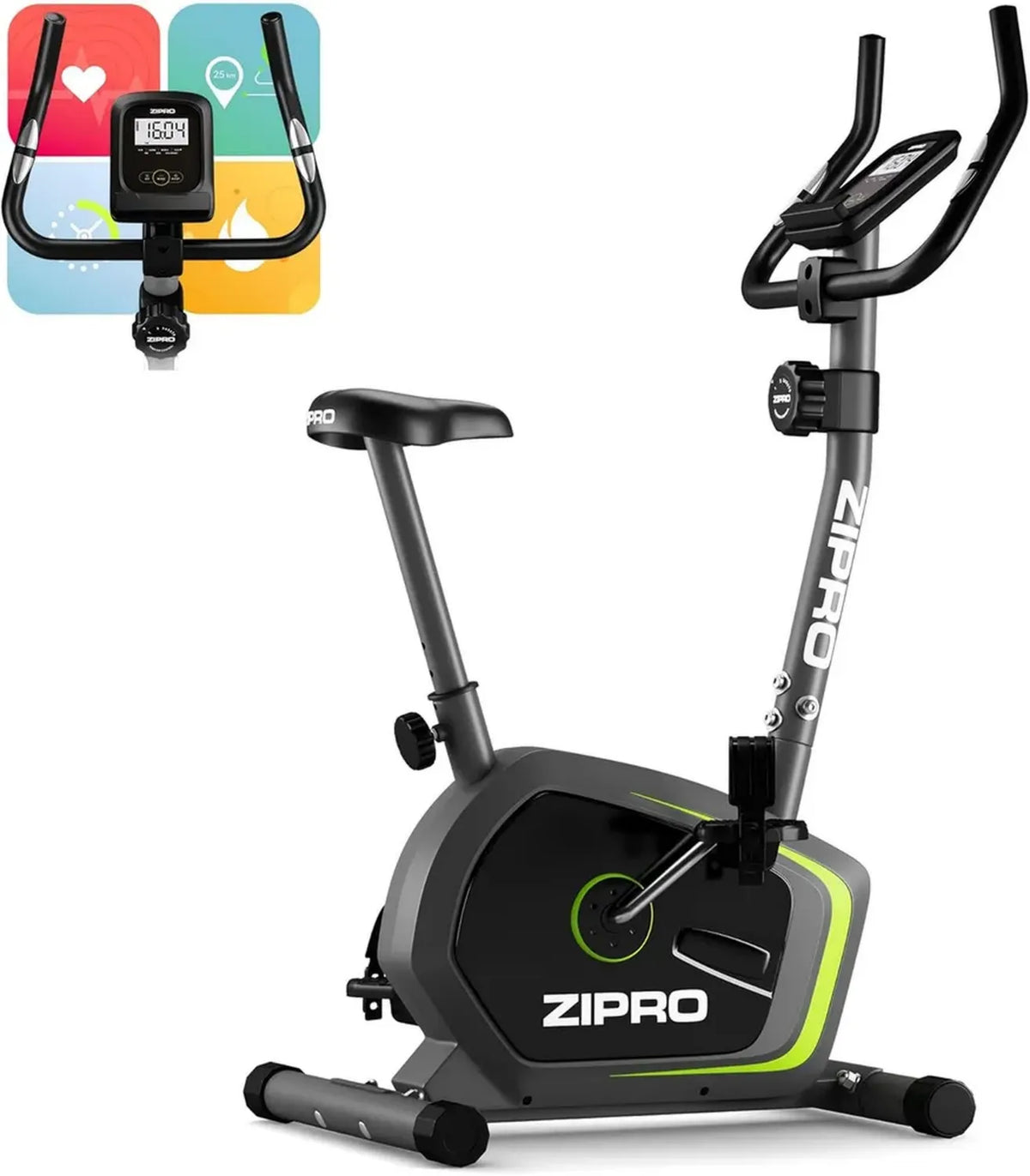 Cyclette Magnetica Zipro Drift con Ergometro, Supporto Fino a 120 kg, Ideale per Allenamenti Domestici