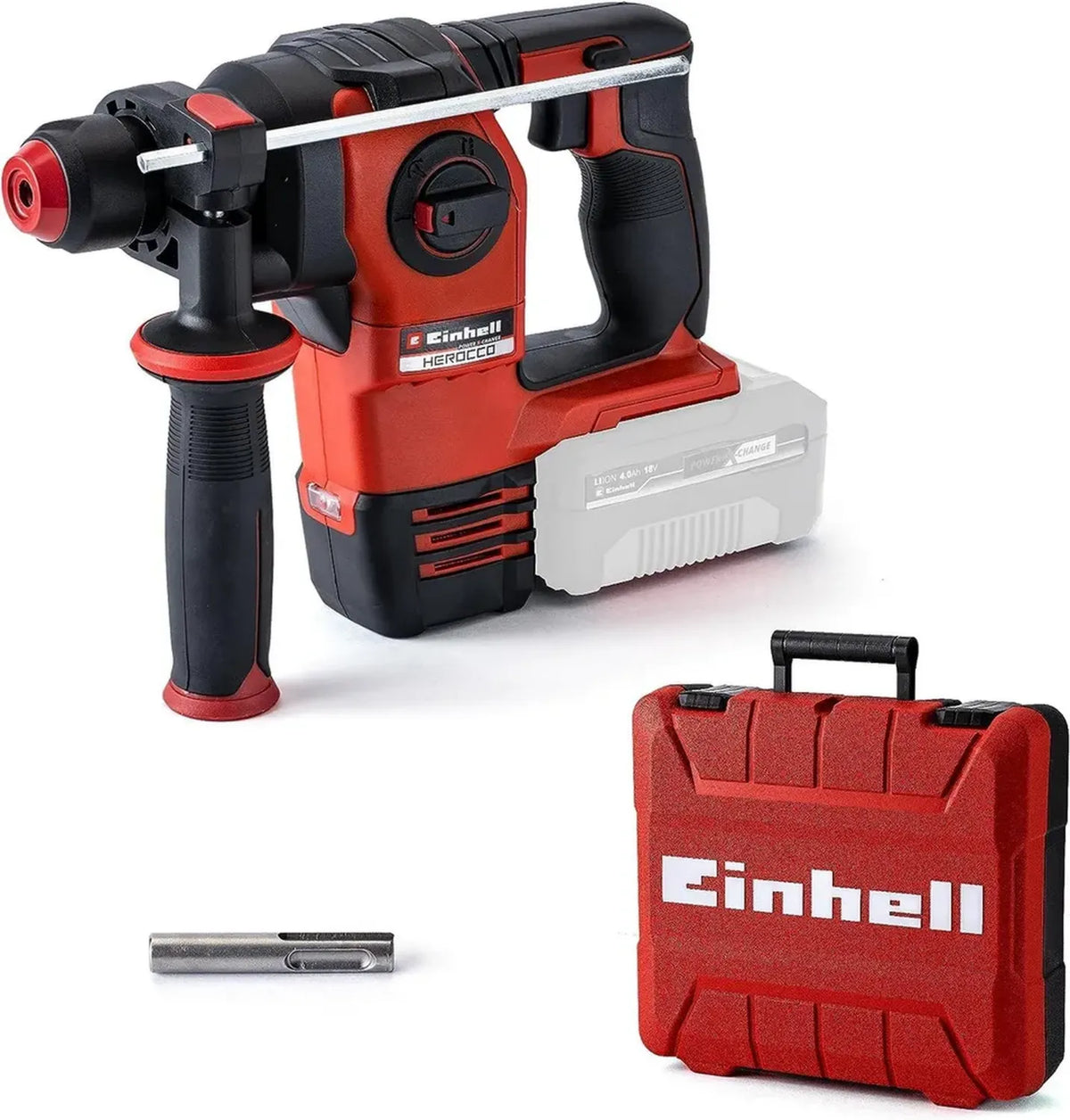 Martello Perforatore Senza Fili Einhell HEROCCO 18V, 2,2J, con Attacco SDS-Plus, Motore Brushless, Senza Batteria e Caricatore