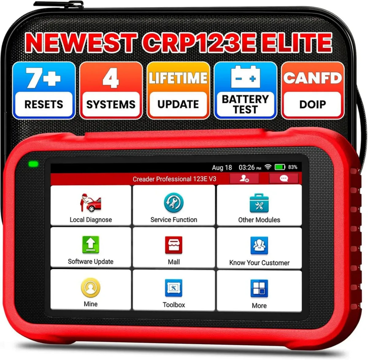 Strumento Diagnostico Auto LAUNCH CRP123E V3.0 con 4 Sistemi Base e 7 Funzioni di Reset